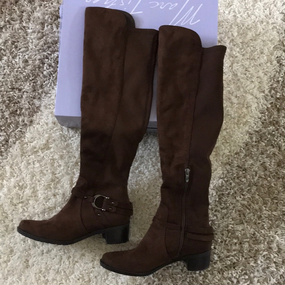 Marc Fisher Multi Fabric Over the Knee Boots - Picture 2 of 6